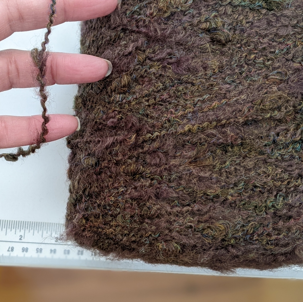 Soft French Boucle Brown cone yarn, mixture of fibers, Made in France - Picture 7 of 13